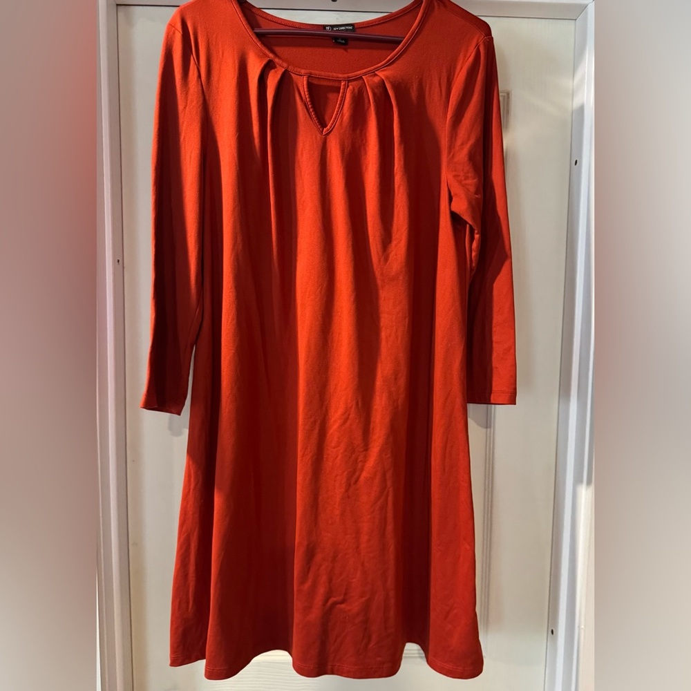 New Directions Bold Orange Dress